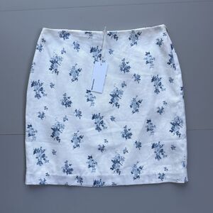 Reformation Size 4 Rina Low Waisted Linen Skirt in Delicacy Floral Cottagecore